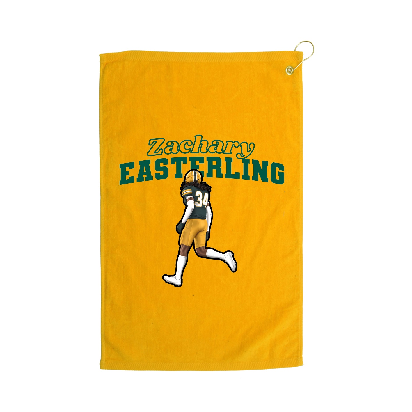 Golf Towel — Name Arch in Gold