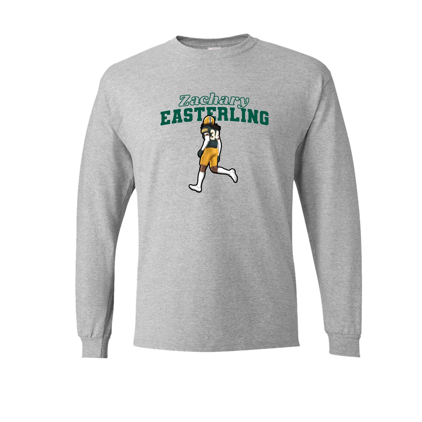 Long Sleeve Tee — Name Arch in Grey