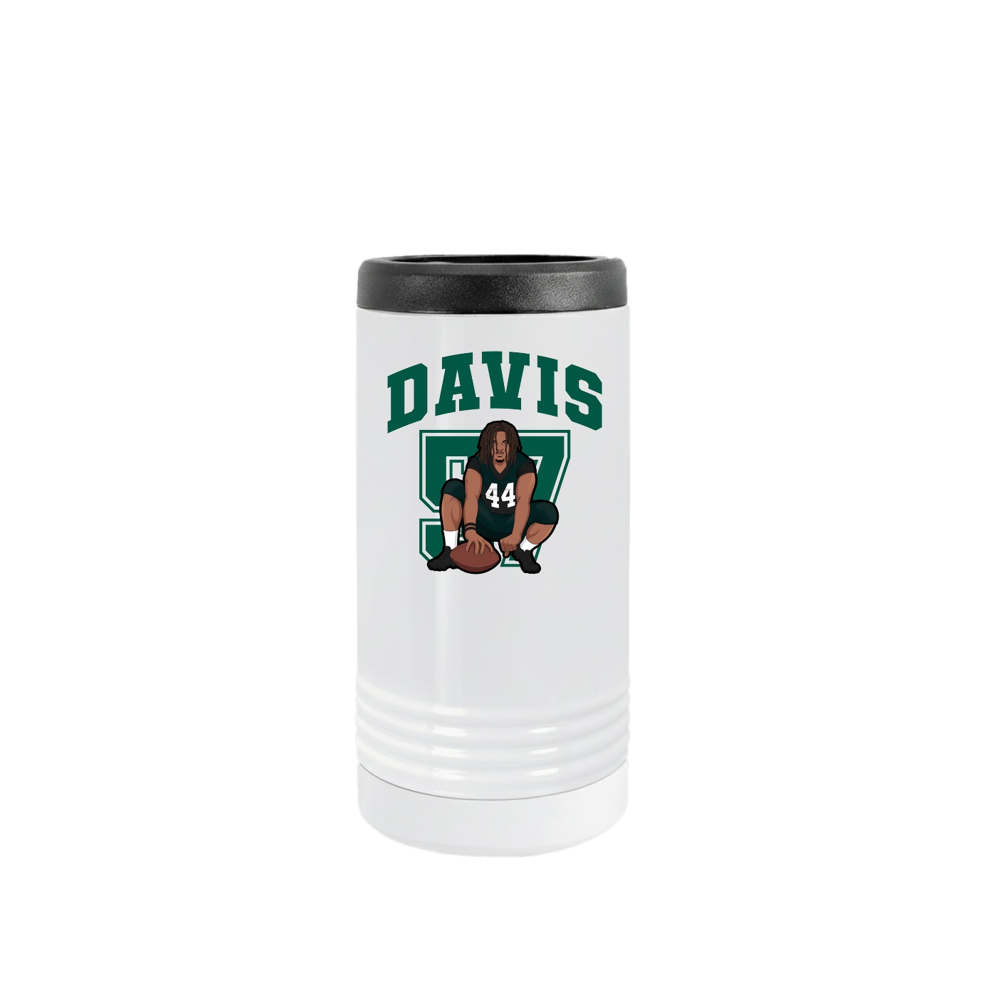 Slim Beverage Holder — Number in White