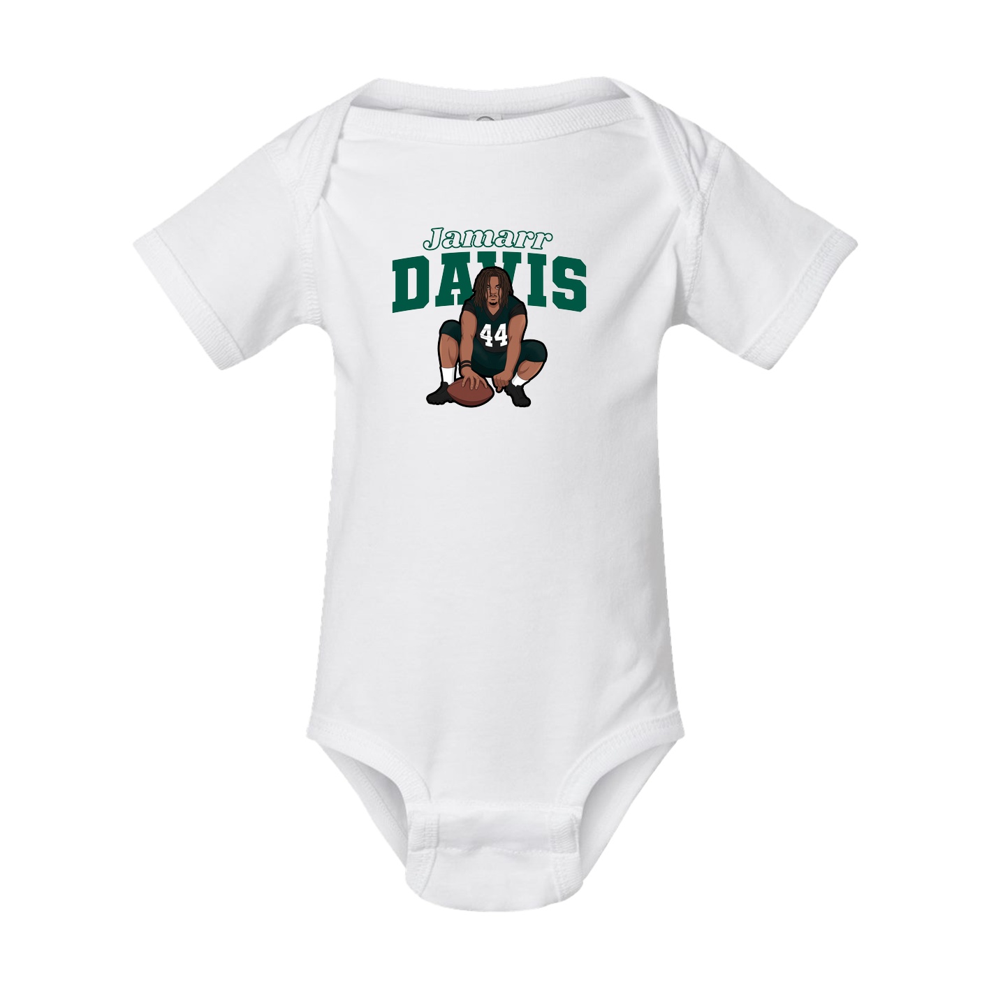 Baby Onesie — Name Arch in White