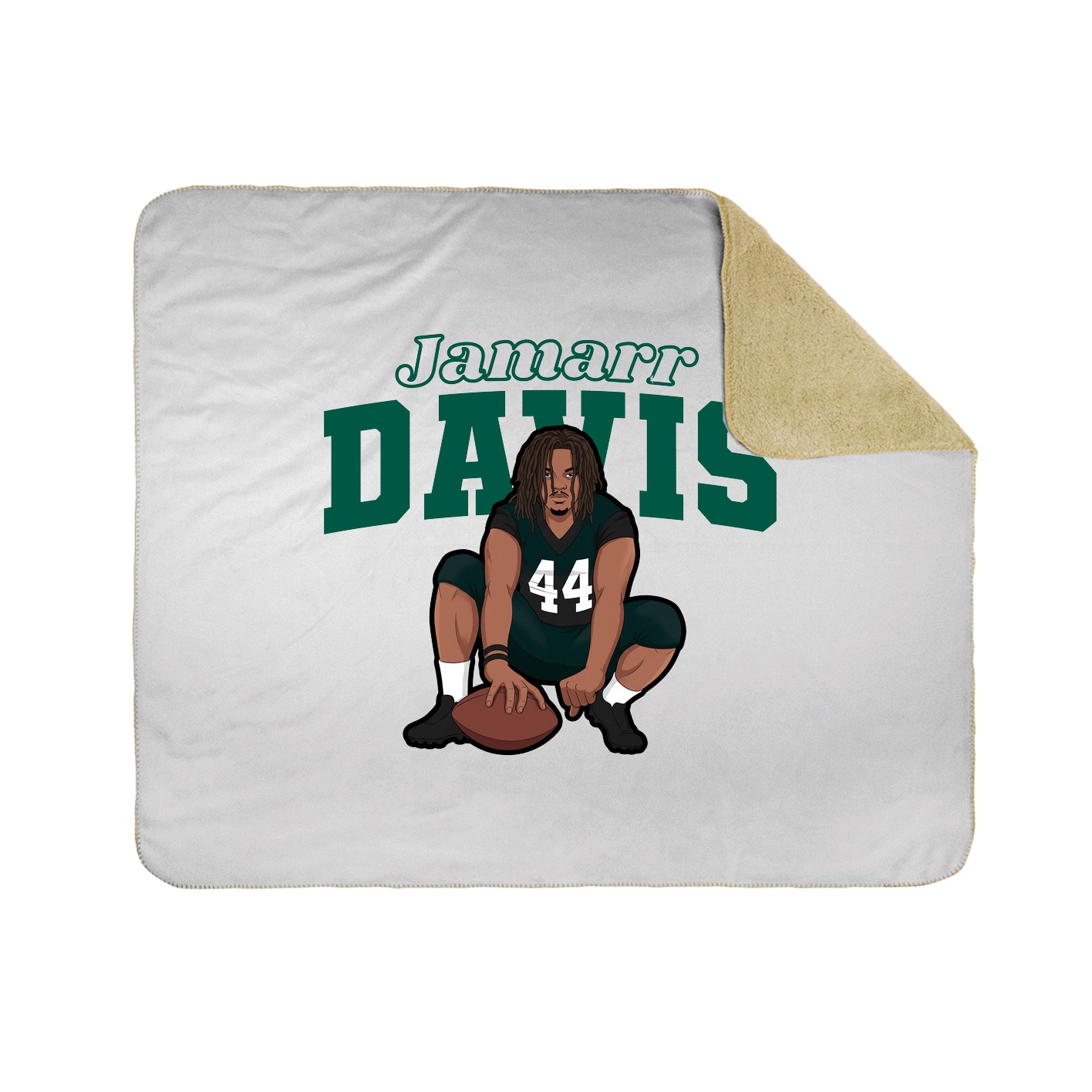 Throw Blanket — Name Arch in White