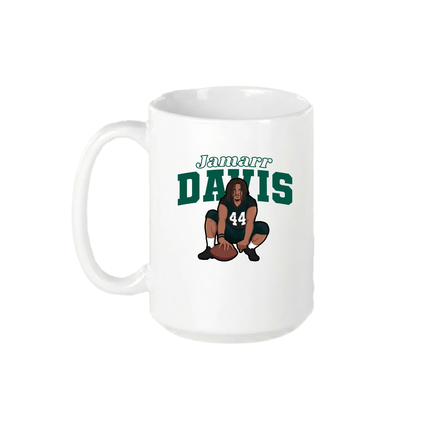 15oz Coffee Mug — Name Arch in White