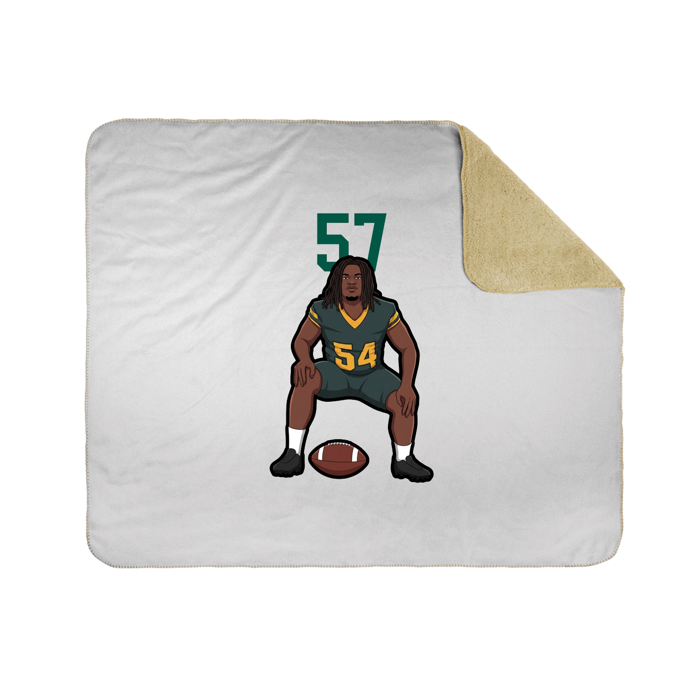 Throw Blanket — Number Top in White