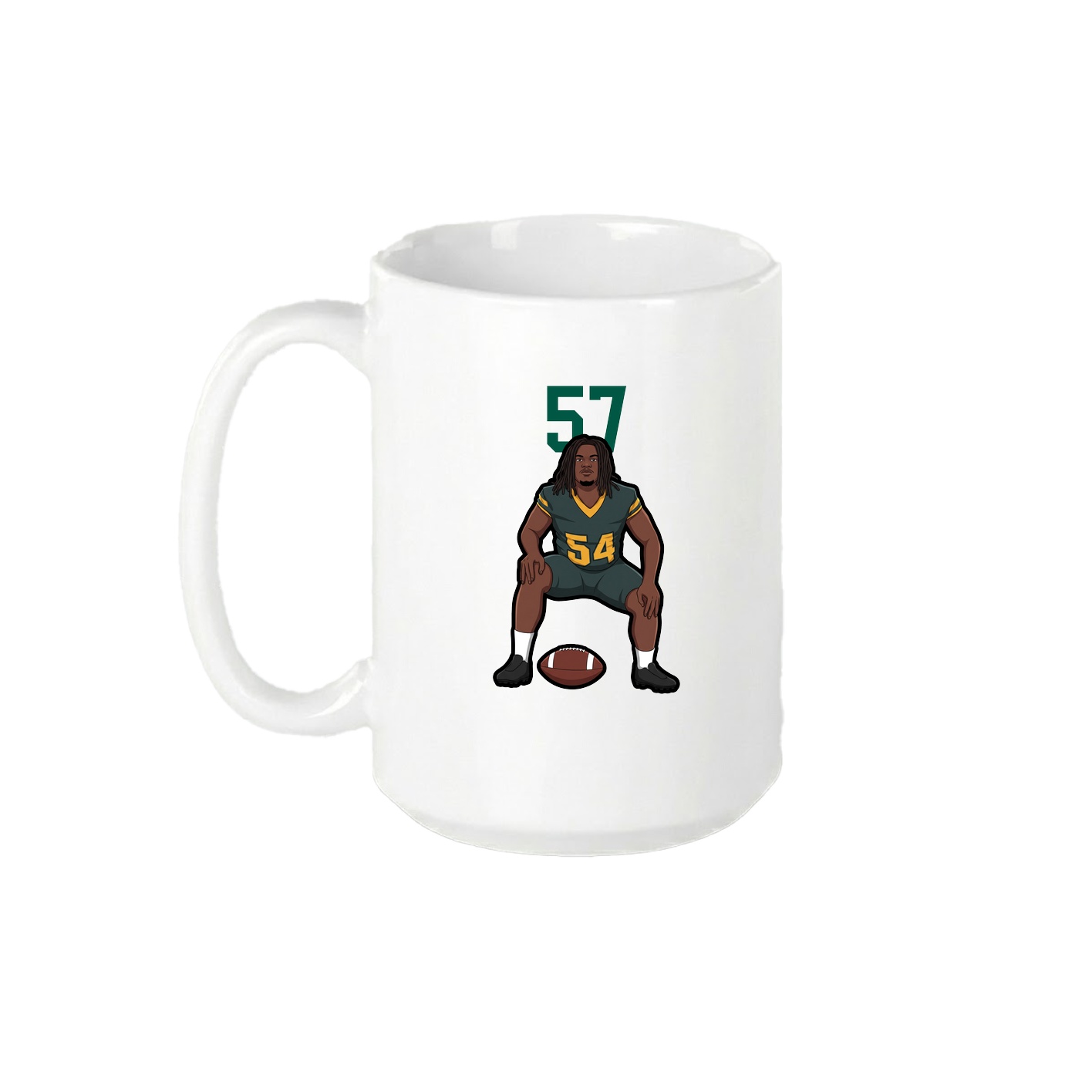 15oz Coffee Mug — Number Top in White