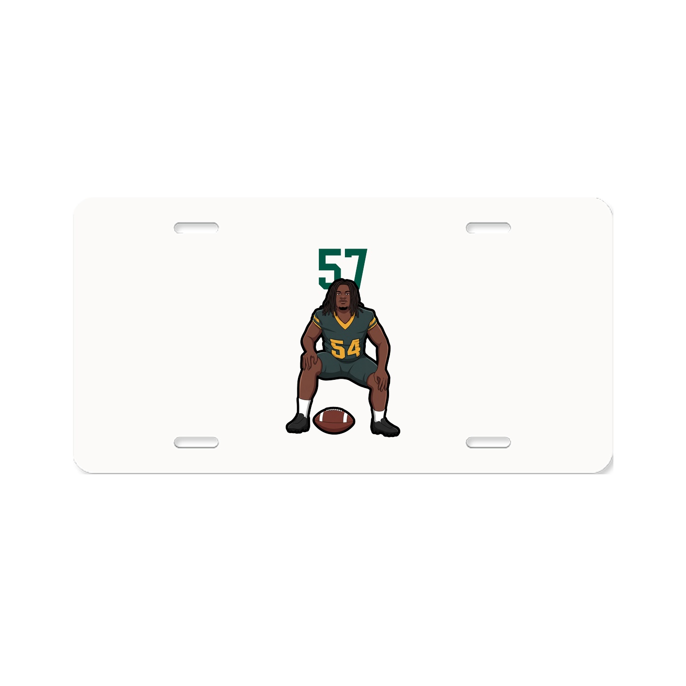 License Plate — Number Top in Classic