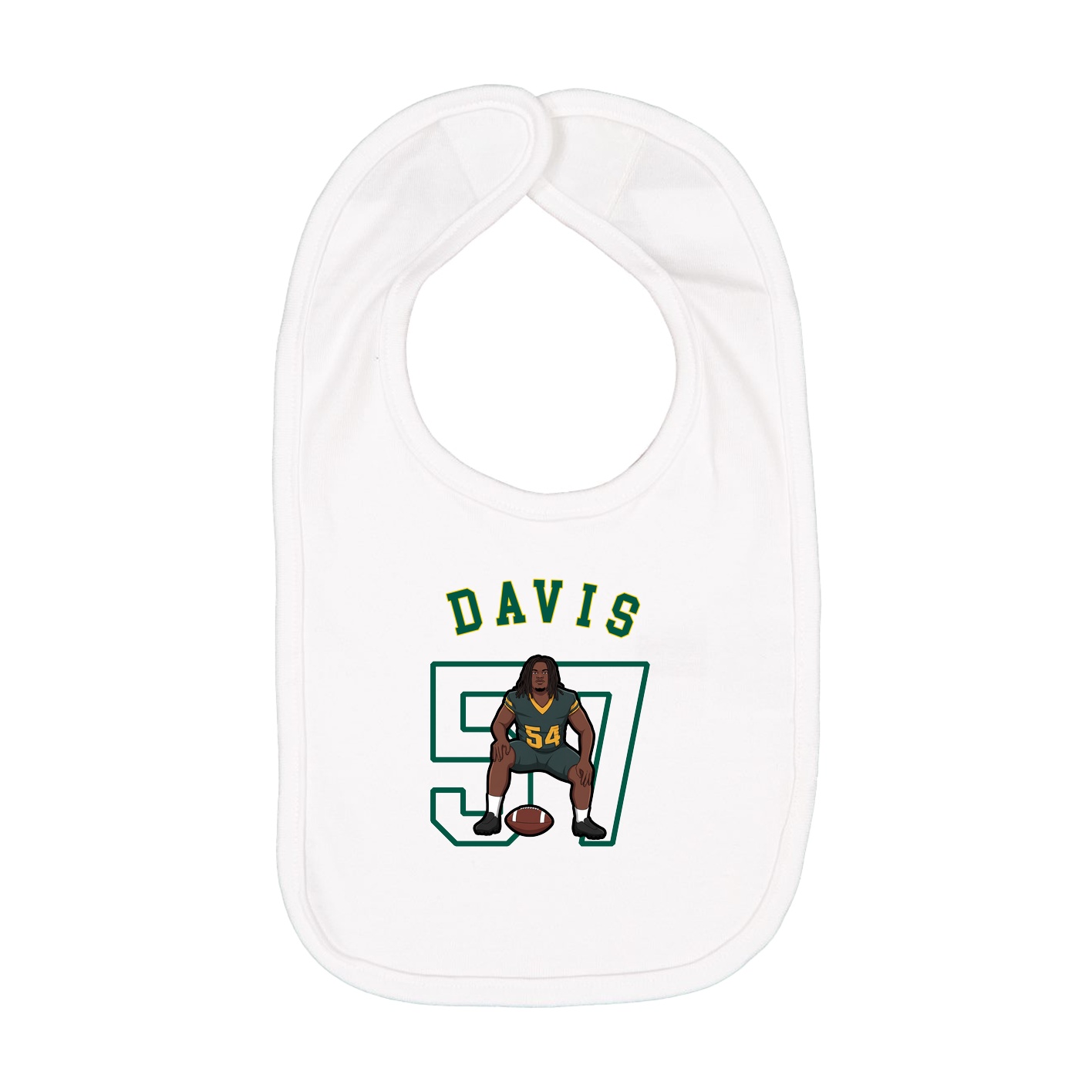 Infant Bib — Shirsey Arch in White