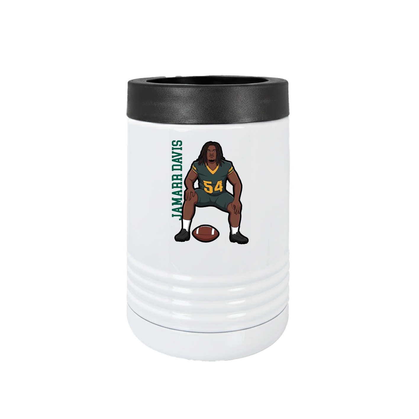 Beverage Holder — Name Vertical in White