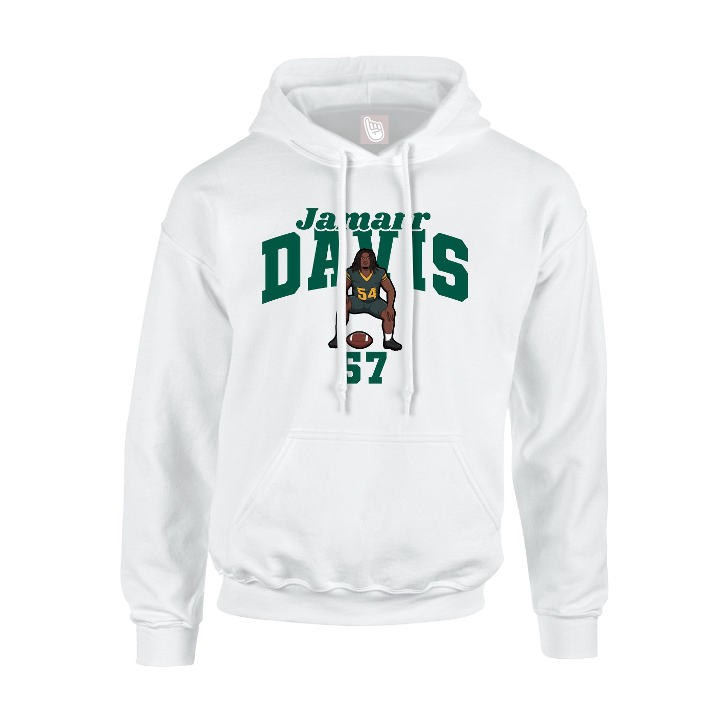 Hoodie — Signature Arch in White