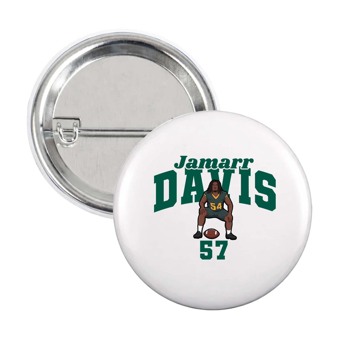 Game Day Button — Signature Arch in White