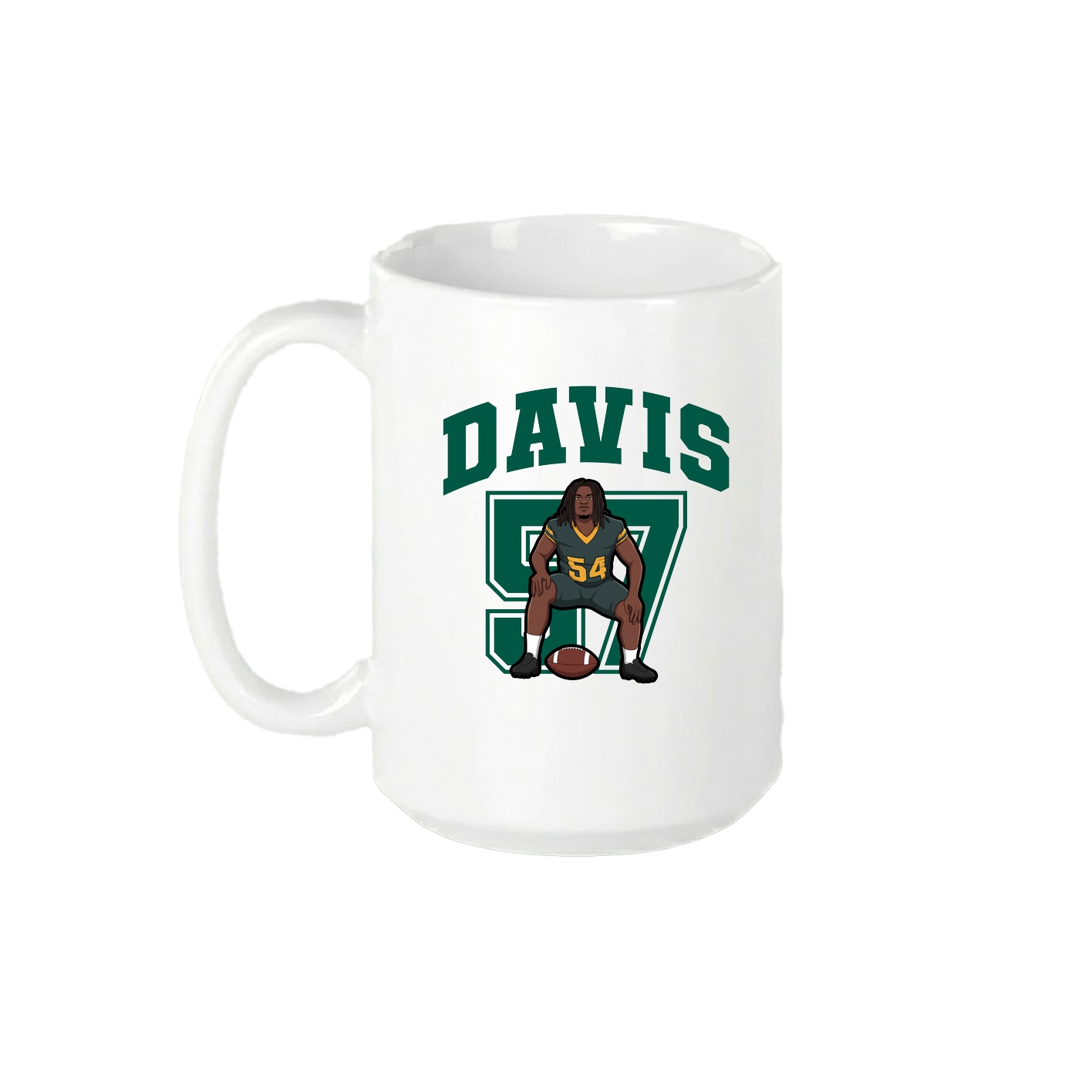 15oz Coffee Mug — Number in White