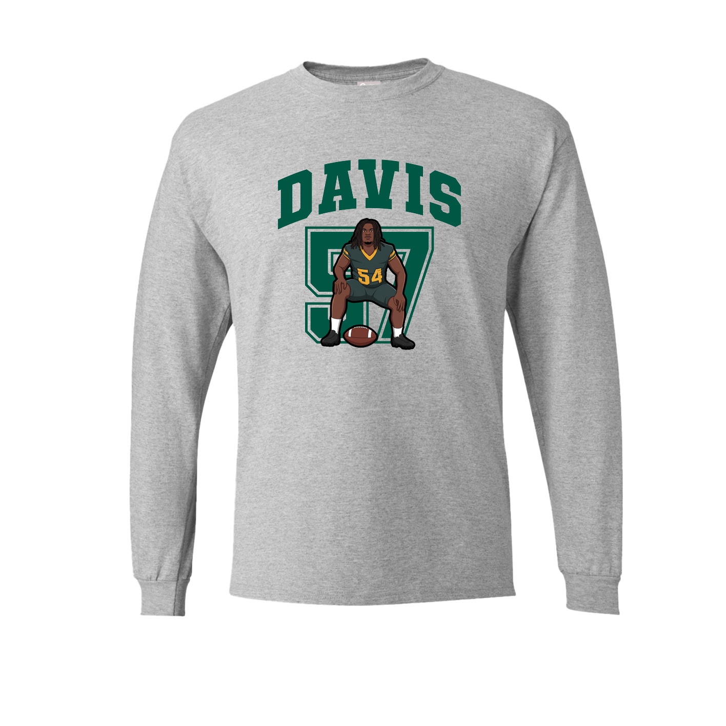 Long Sleeve Tee — Number in Grey