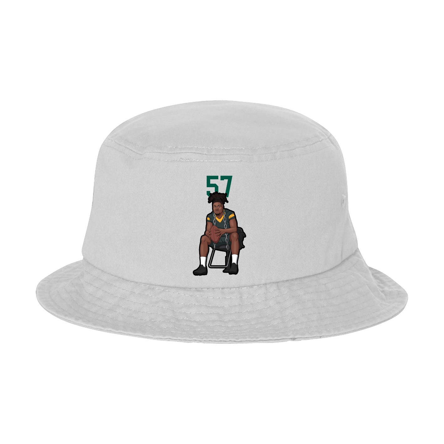 Bucket Cap — Number Top in White