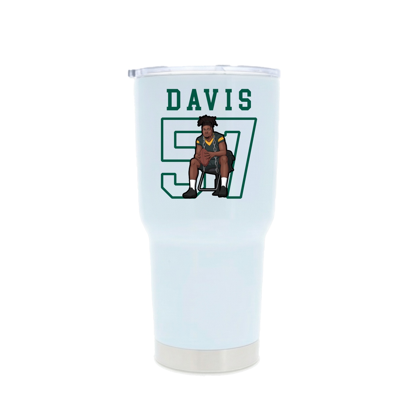 30oz Stainless Steel Tumbler — Shirsey in White