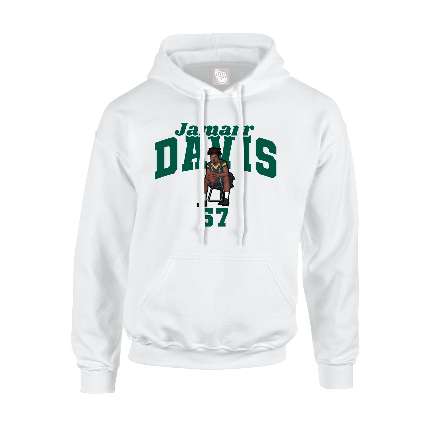 Hoodie — Signature Arch in White