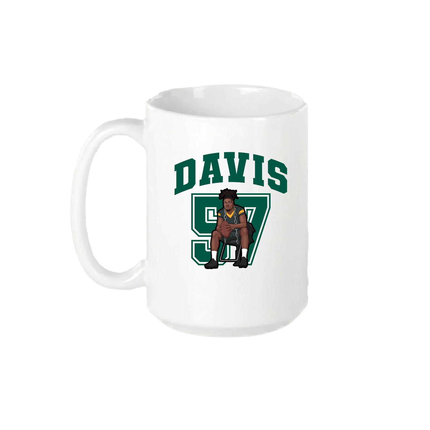 15oz Coffee Mug — Number in White