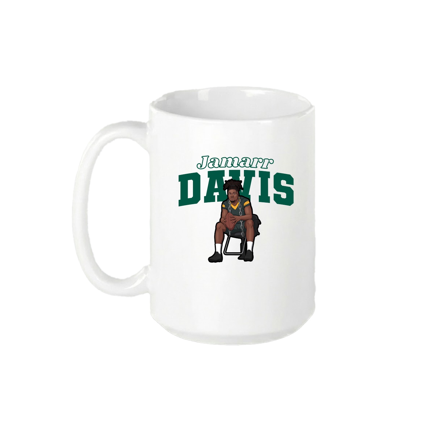 15oz Coffee Mug — Name Arch in White