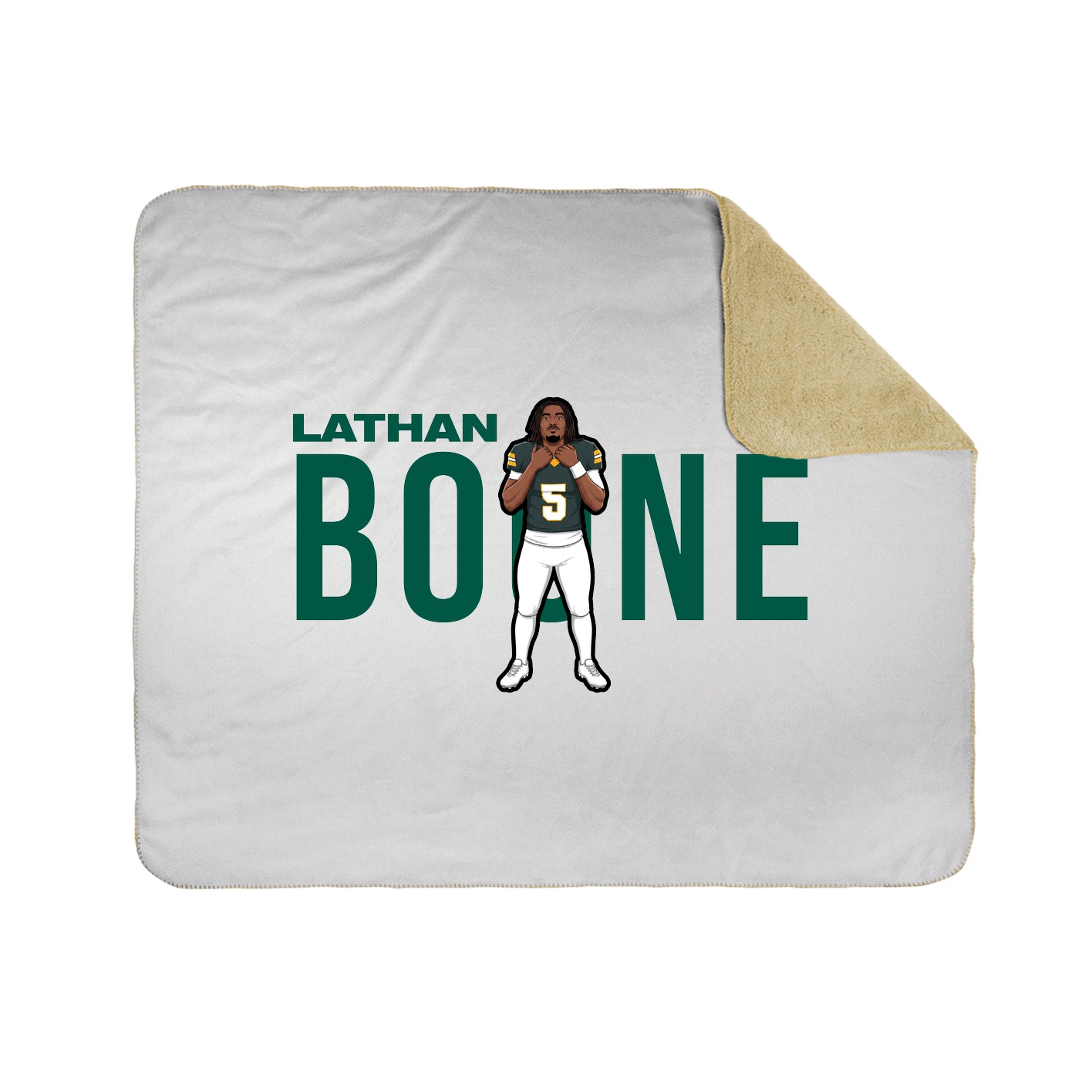 Throw Blanket — Player Name in White