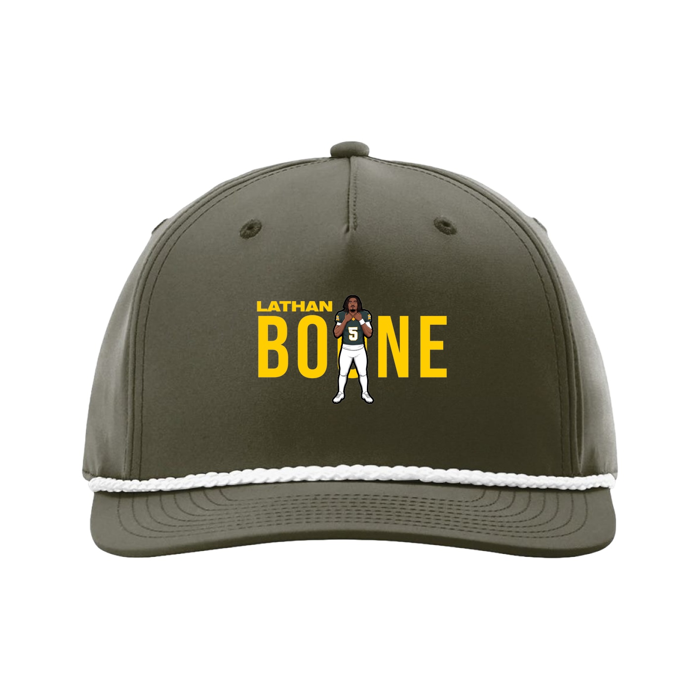 Five-Panel Classic Rope Cap — Player Name in Green