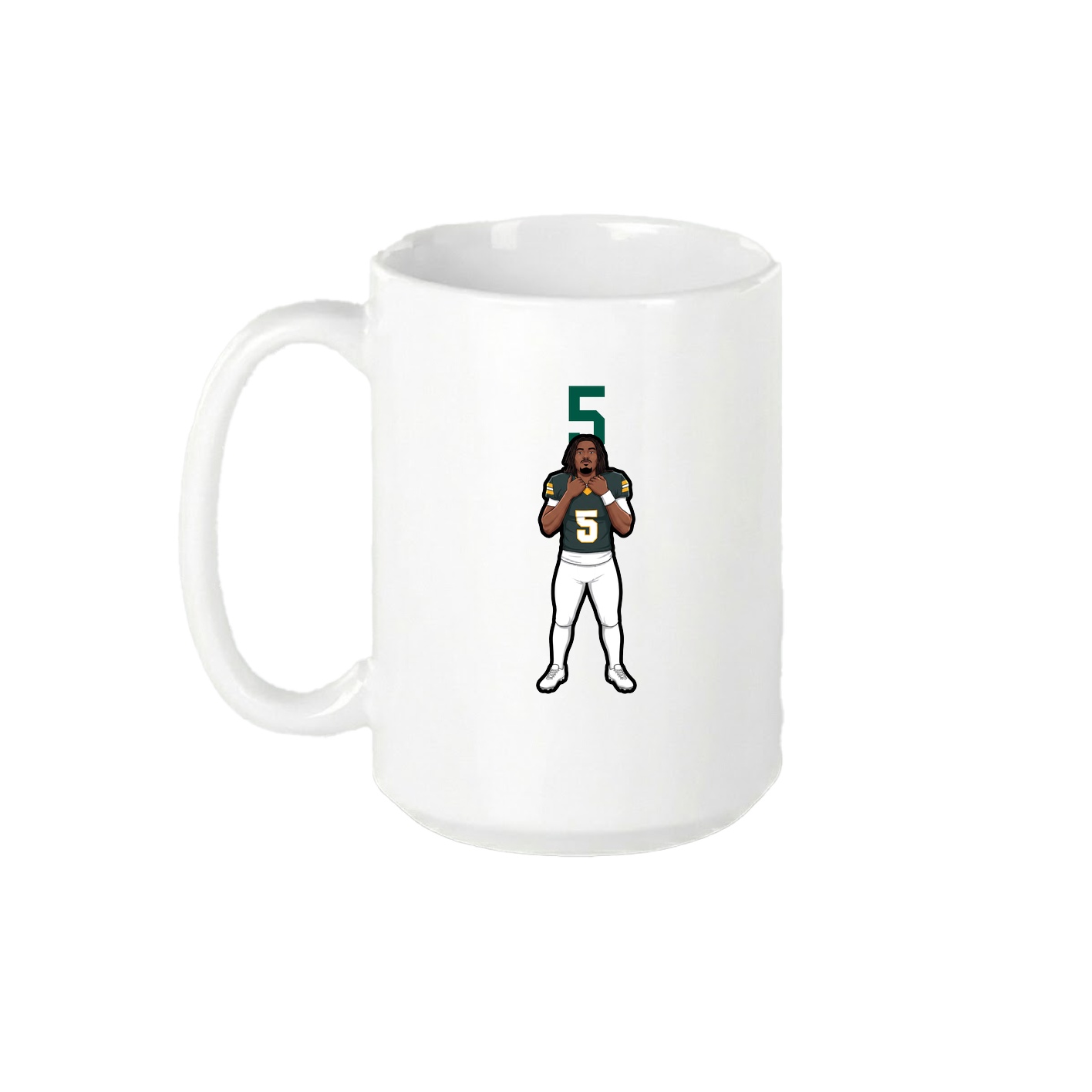 15oz Coffee Mug — Number Top in White