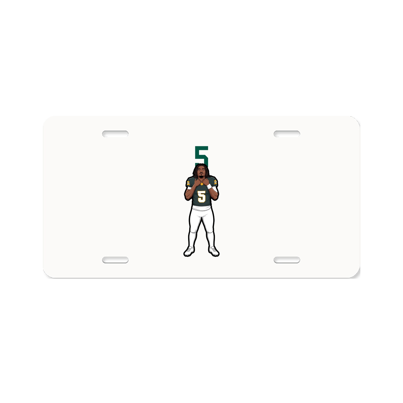 License Plate — Number Top in Classic
