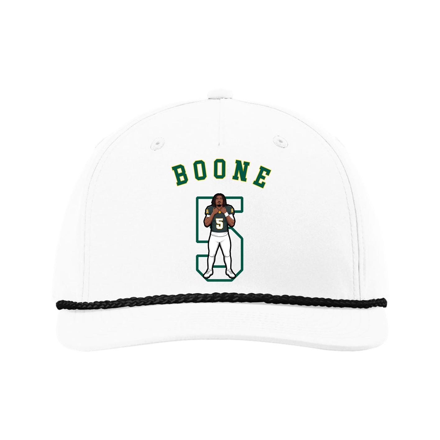 Five-Panel Classic Rope Cap — Shirsey Arch in White
