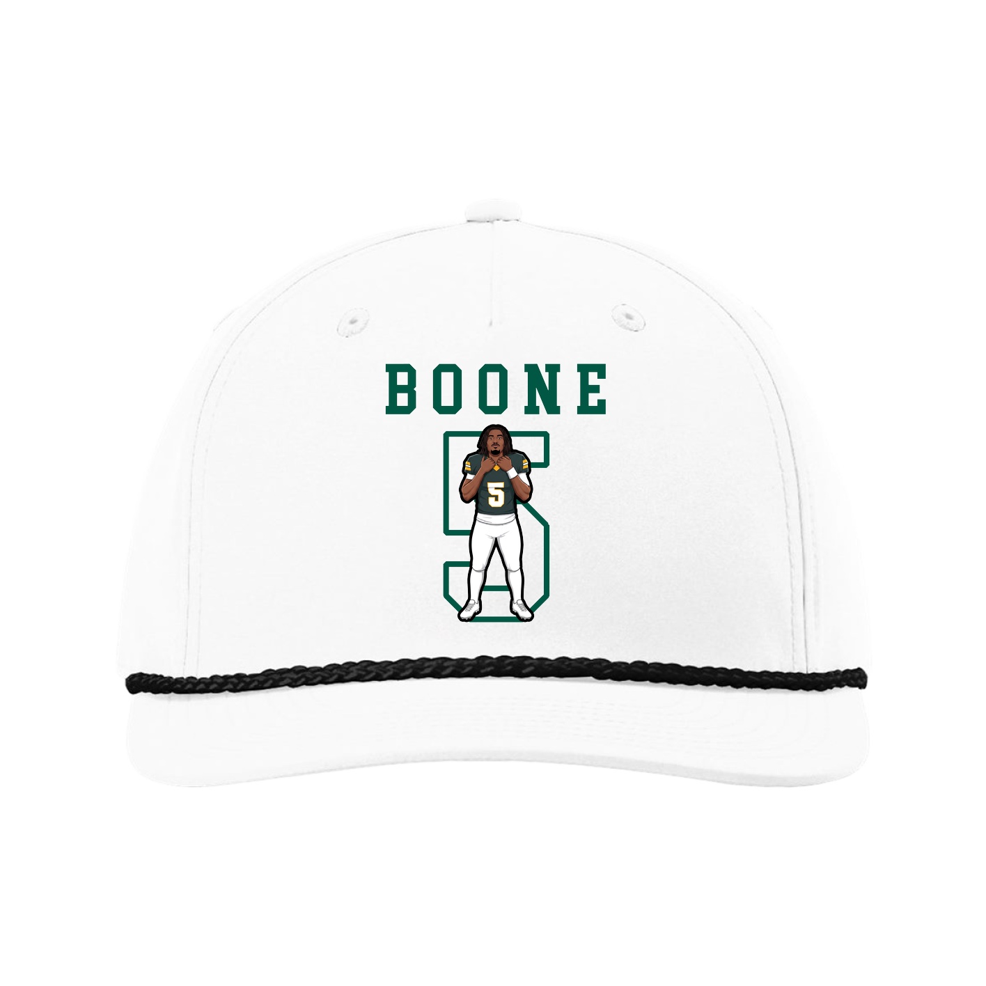 Five-Panel Classic Rope Cap — Shirsey in White