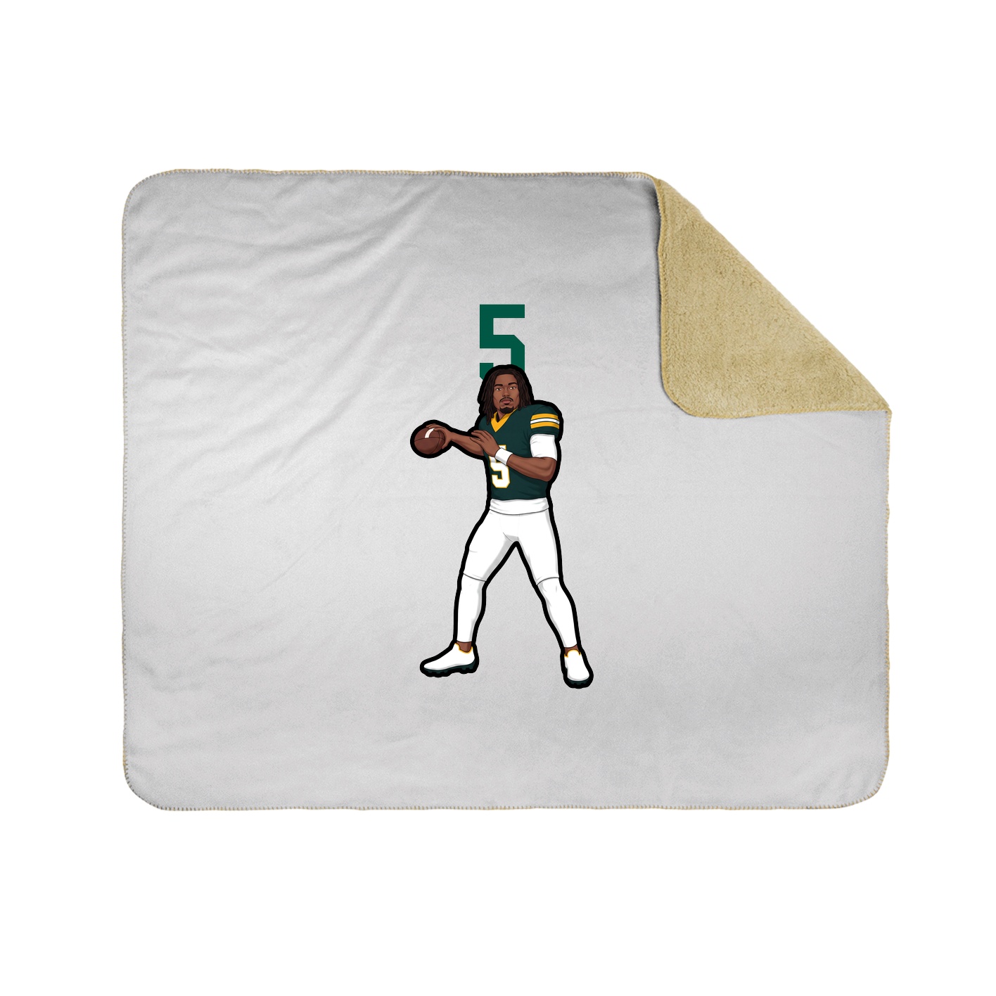 Throw Blanket — Number Top in White