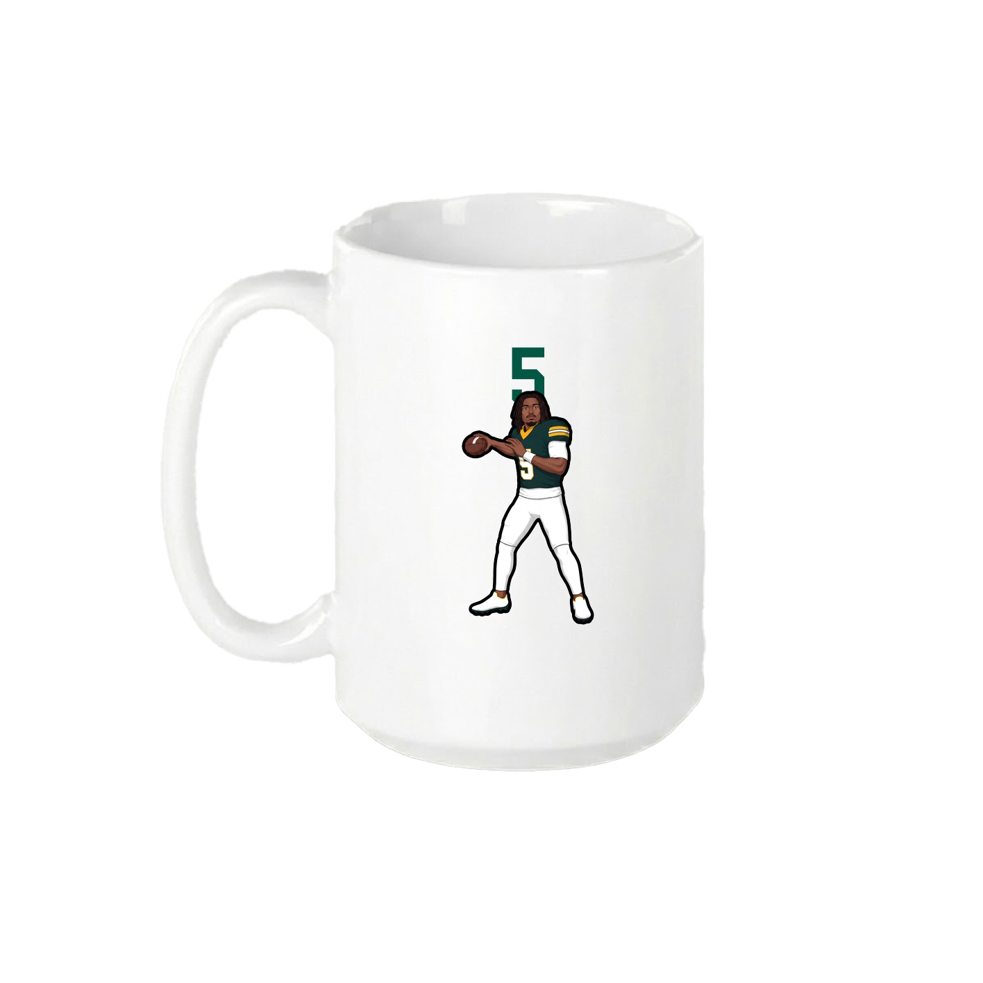 15oz Coffee Mug — Number Top in White