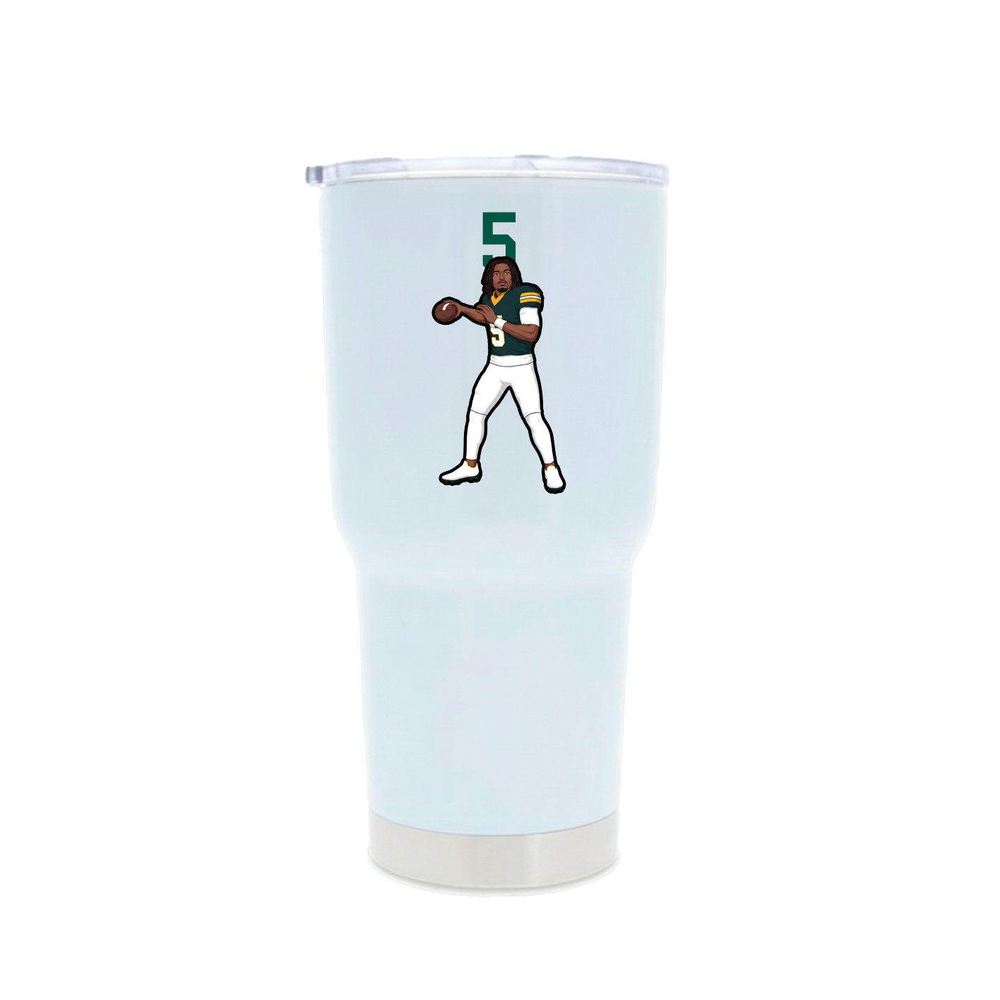 30oz Stainless Steel Tumbler — Number Top in White