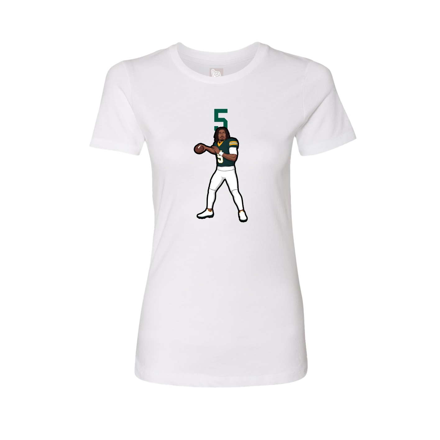 Fitted Women's Tee — Number Top in White
