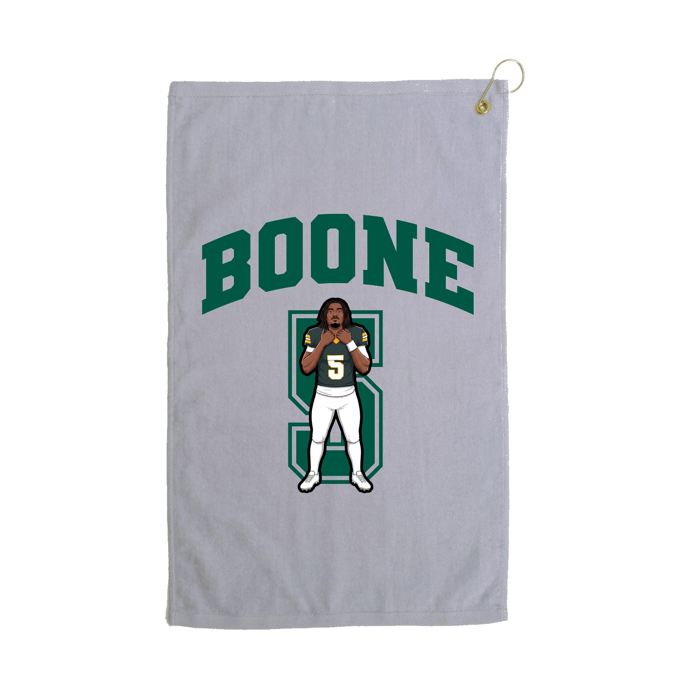 Golf Towel — Number in Grey