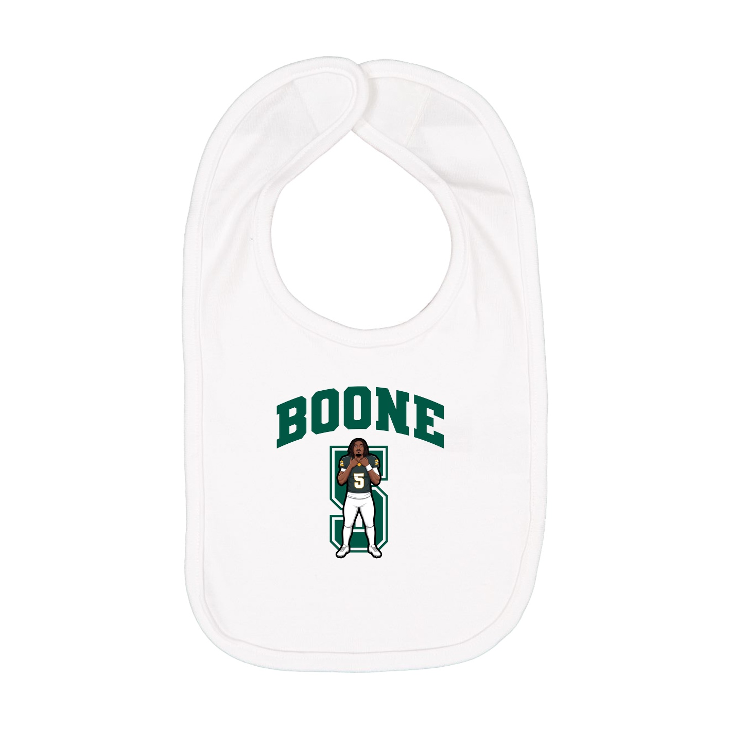 Infant Bib — Number in White