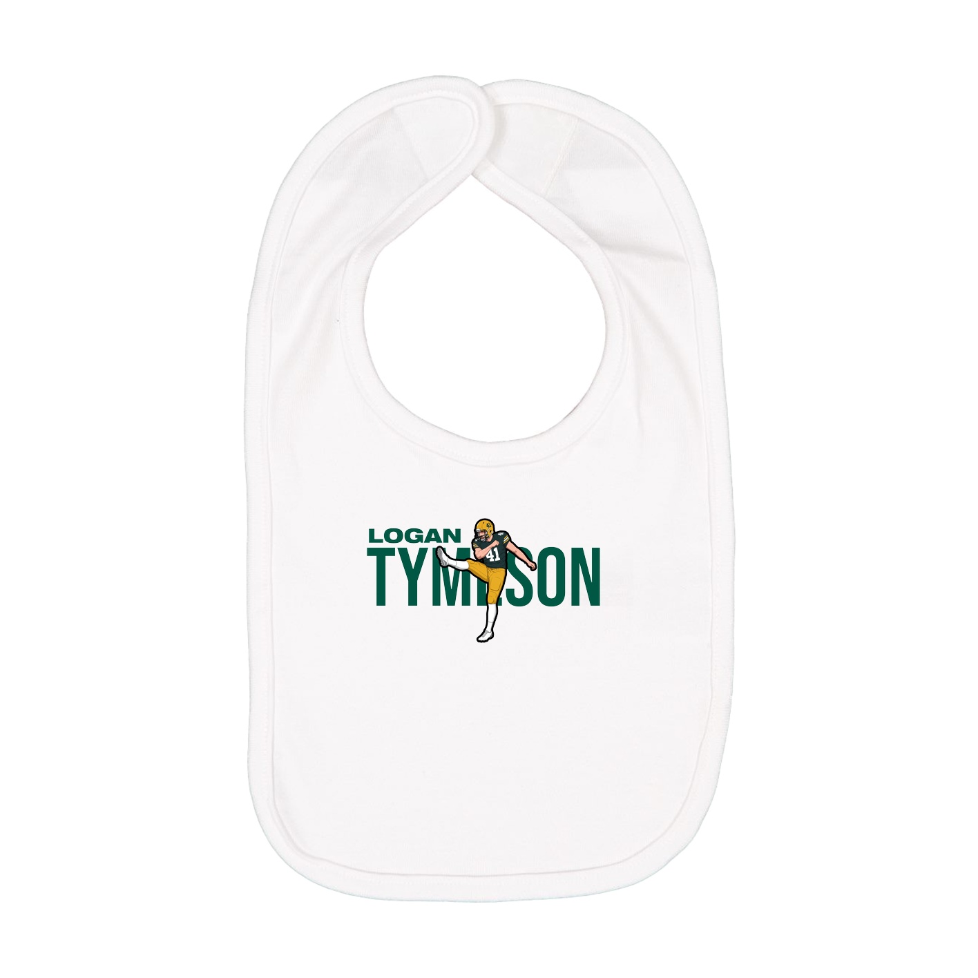 Infant Bib — Player Name in White