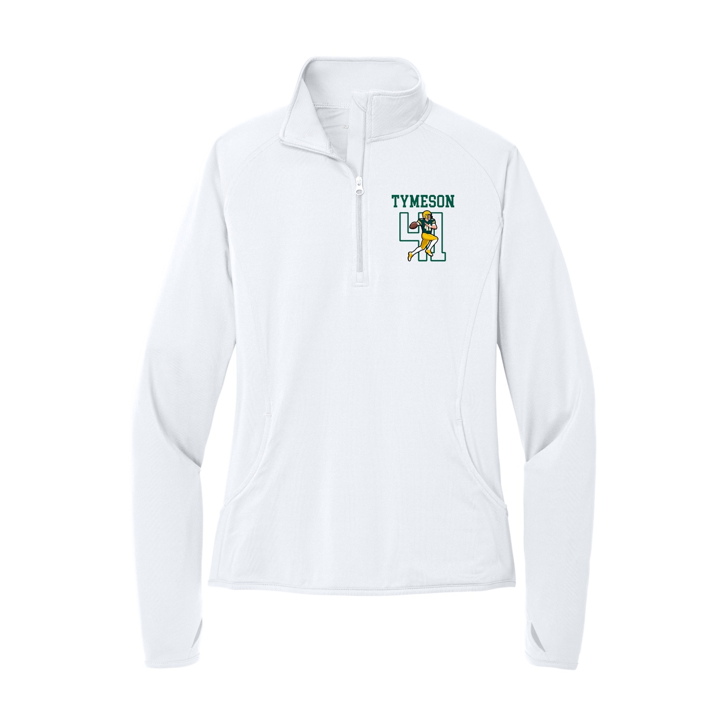 Women's Q-Zip Pullover — Shirsey in White