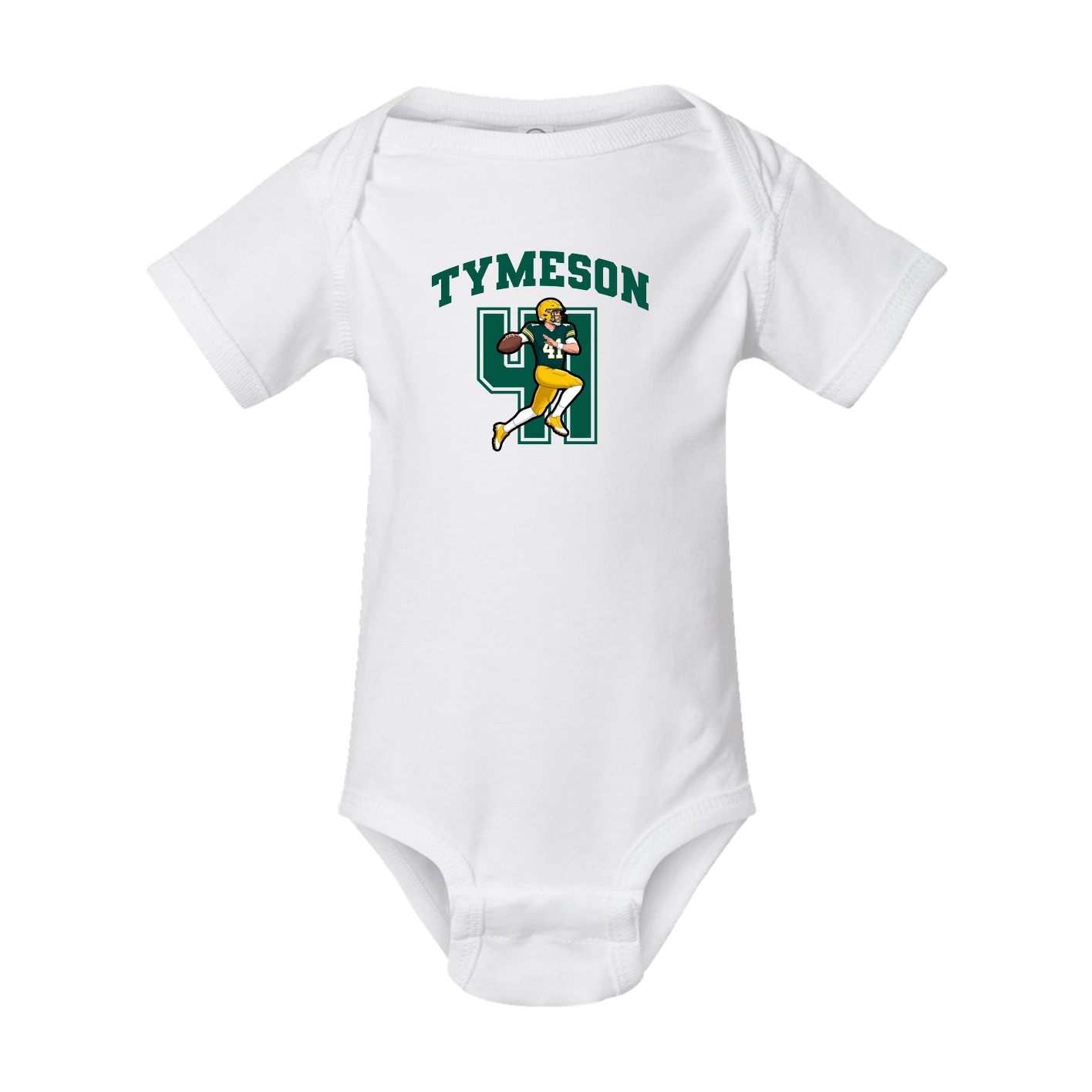 Baby Onesie — Number in White