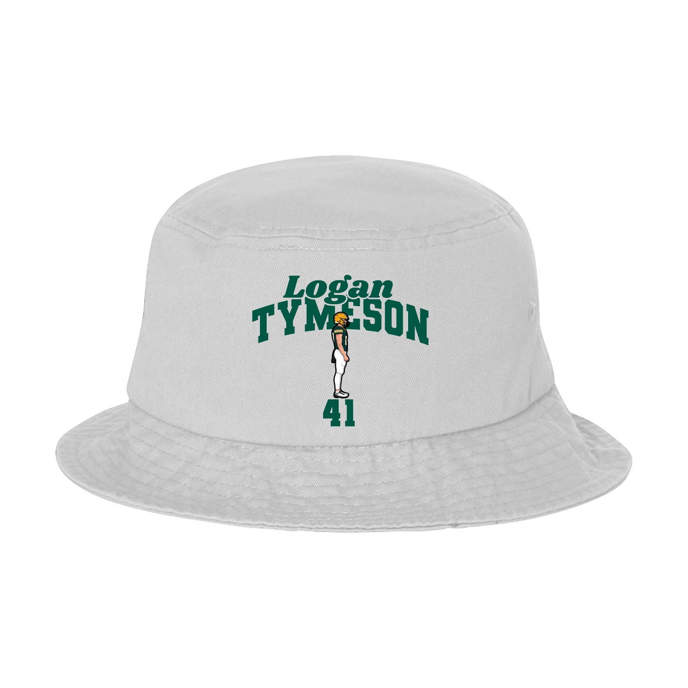 Bucket Cap — Signature Arch in White