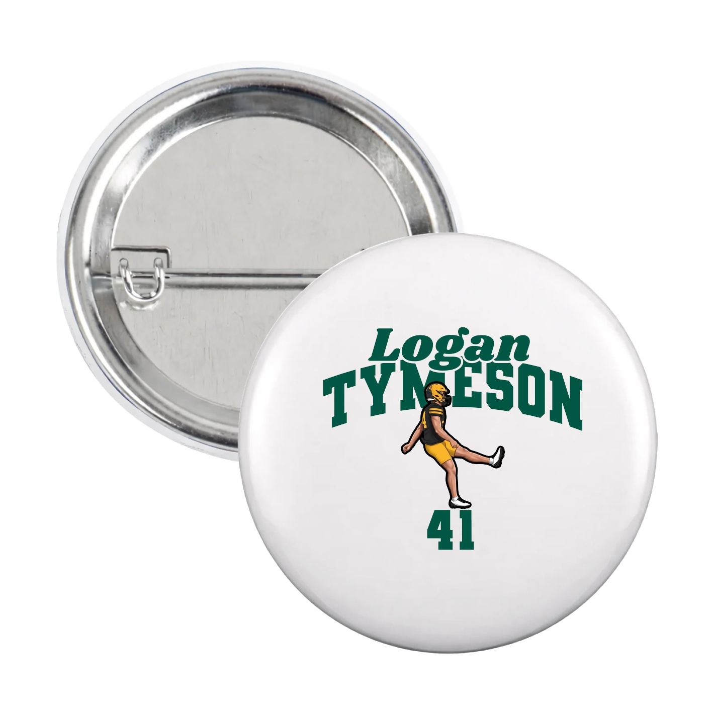 Game Day Button — Signature Arch in White