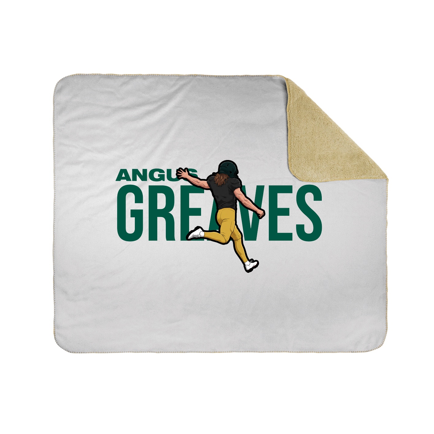 Throw Blanket — Player Name in White