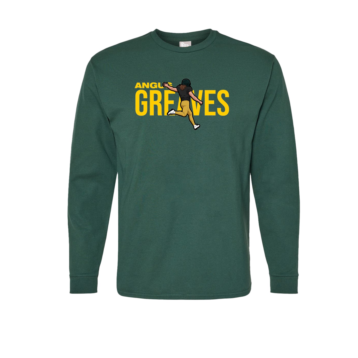 Long Sleeve Tee — Player Name in Green