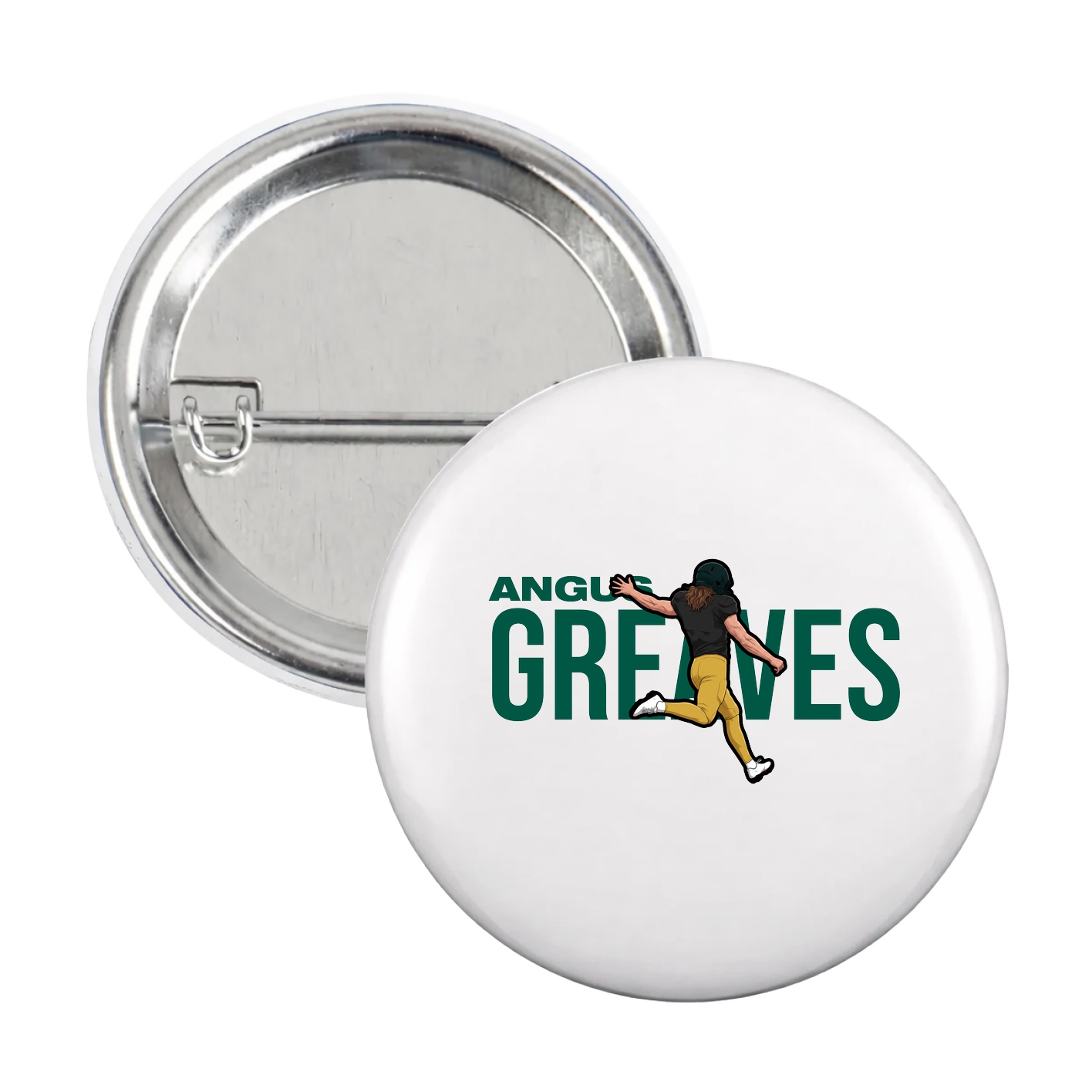Game Day Button — Player Name in White