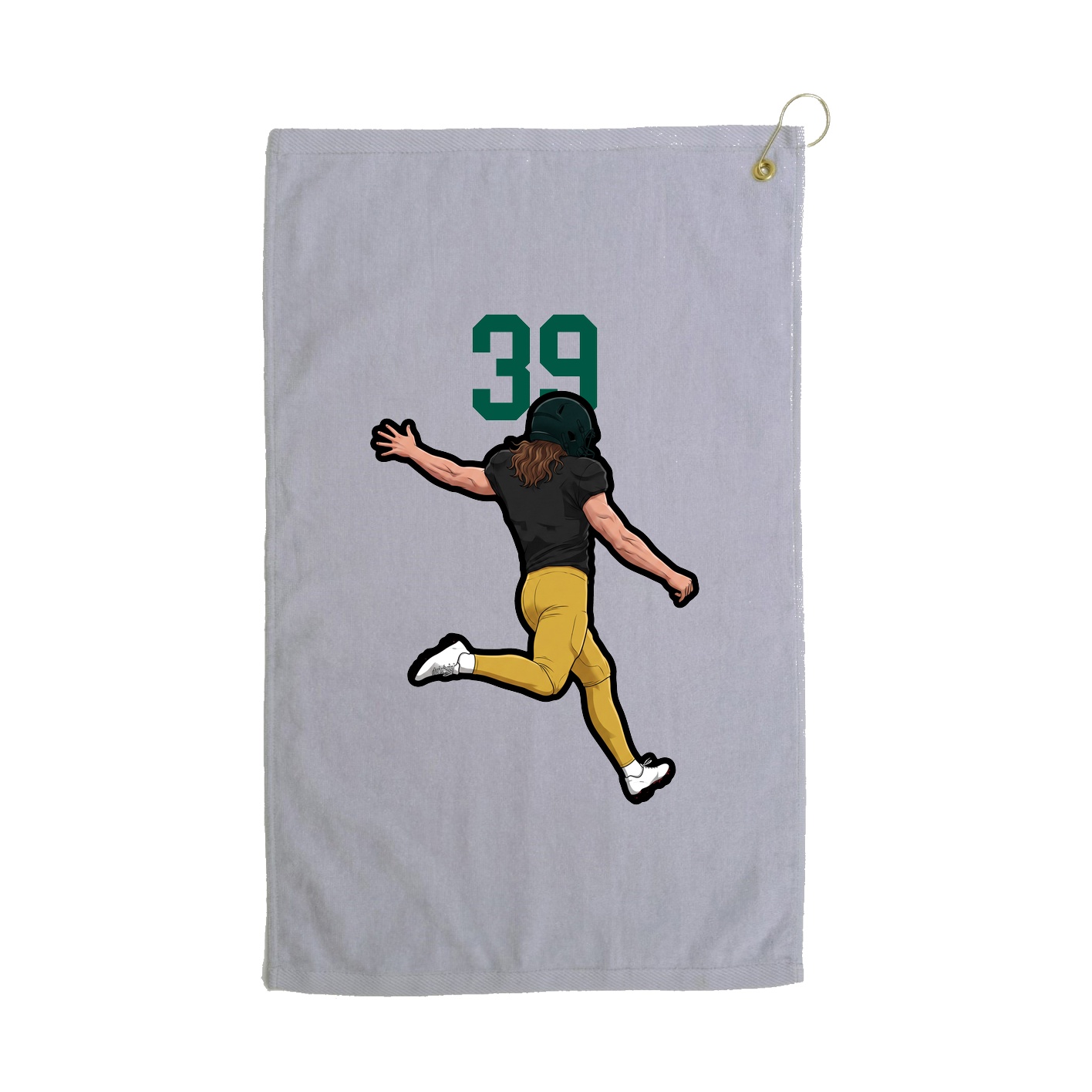 Golf Towel — Number Top in Grey