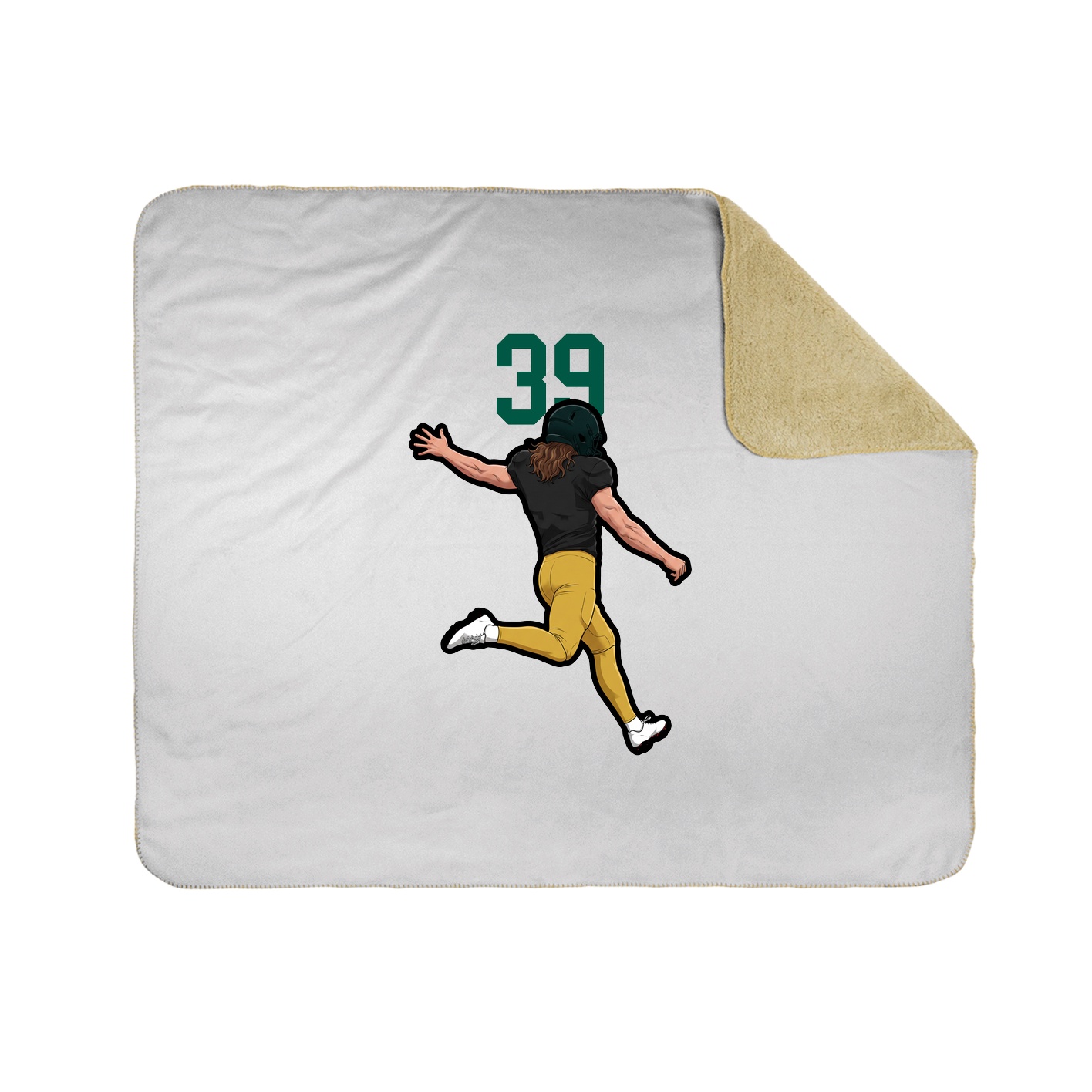 Throw Blanket — Number Top in White