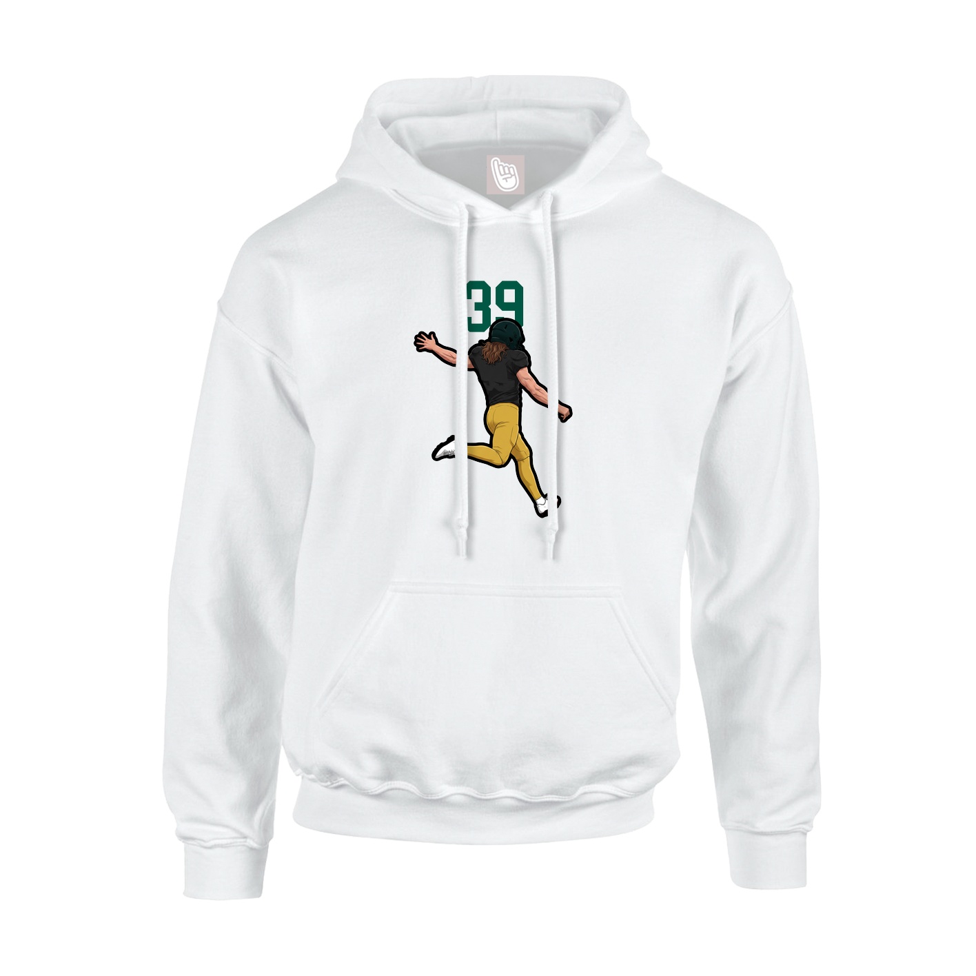 Hoodie — Number Top in White