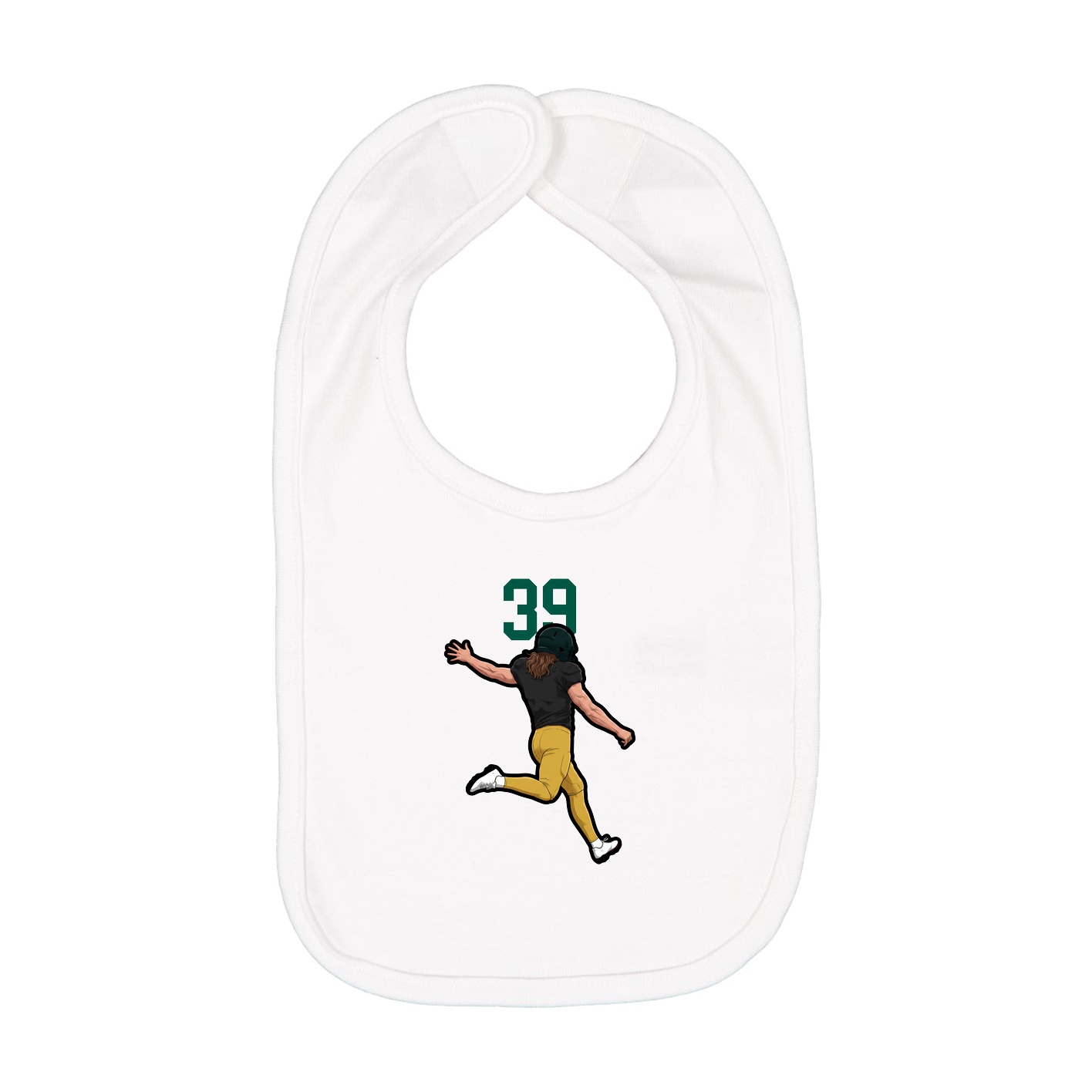 Infant Bib — Number Top in White
