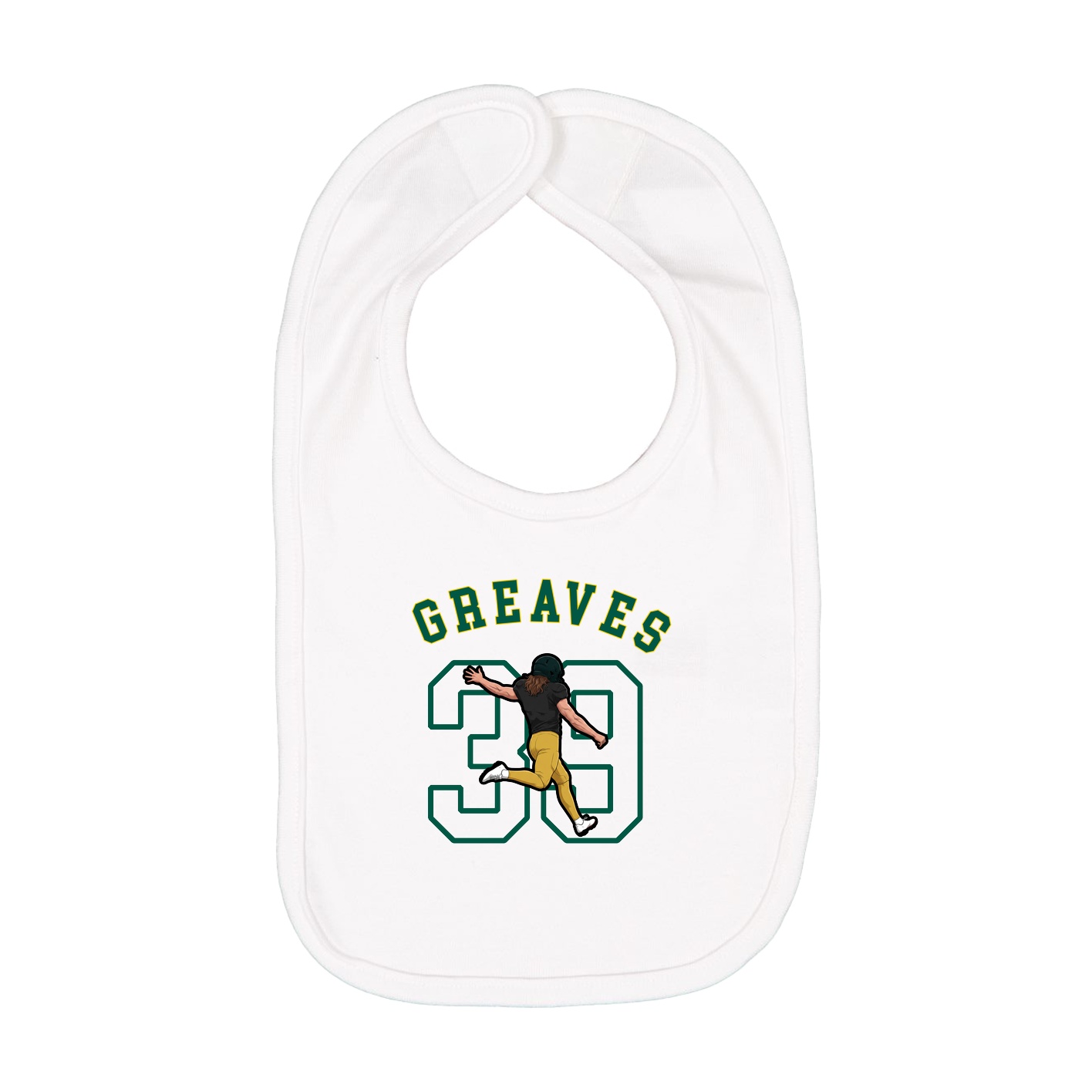 Infant Bib — Shirsey Arch in White