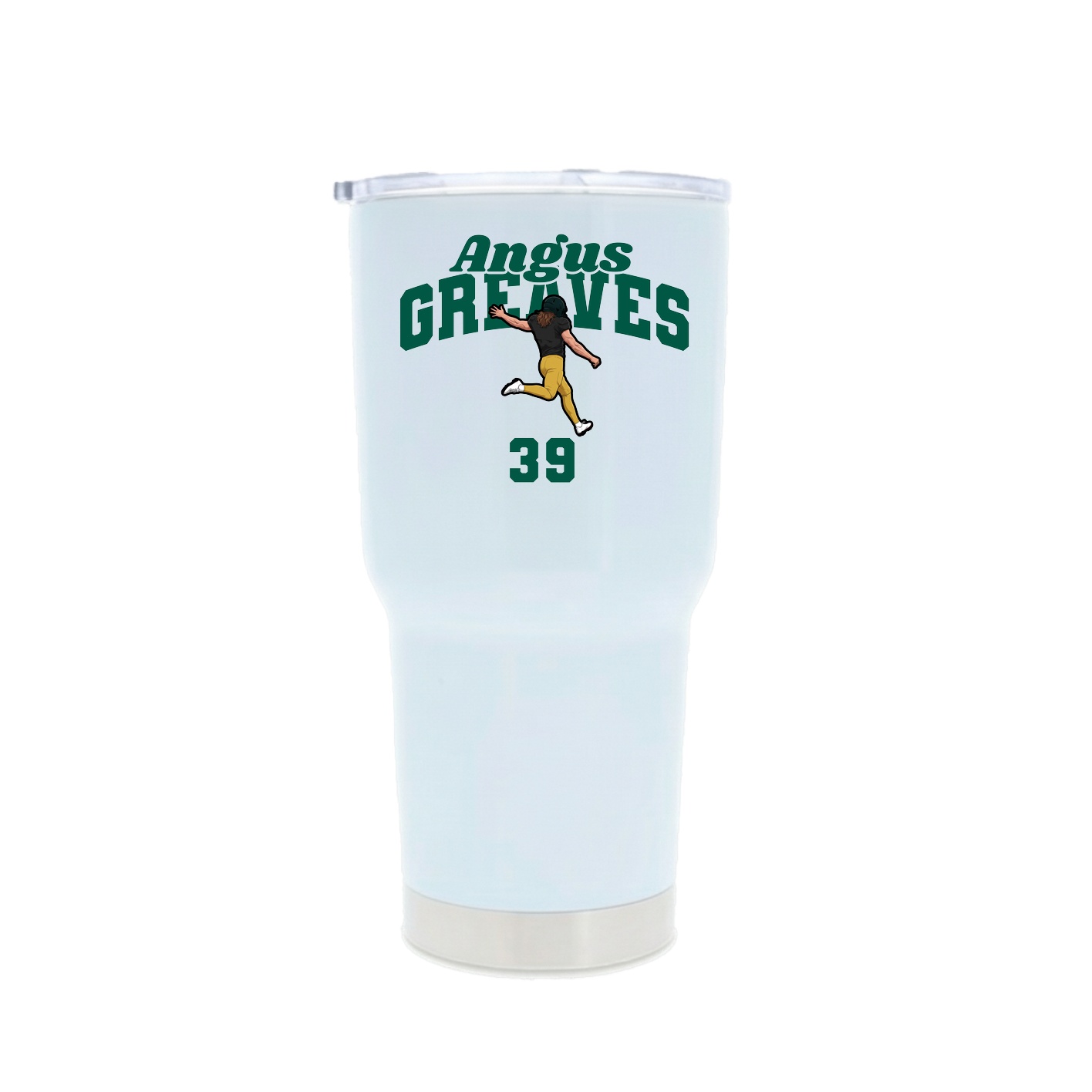 30oz Stainless Steel Tumbler — Signature Arch in White