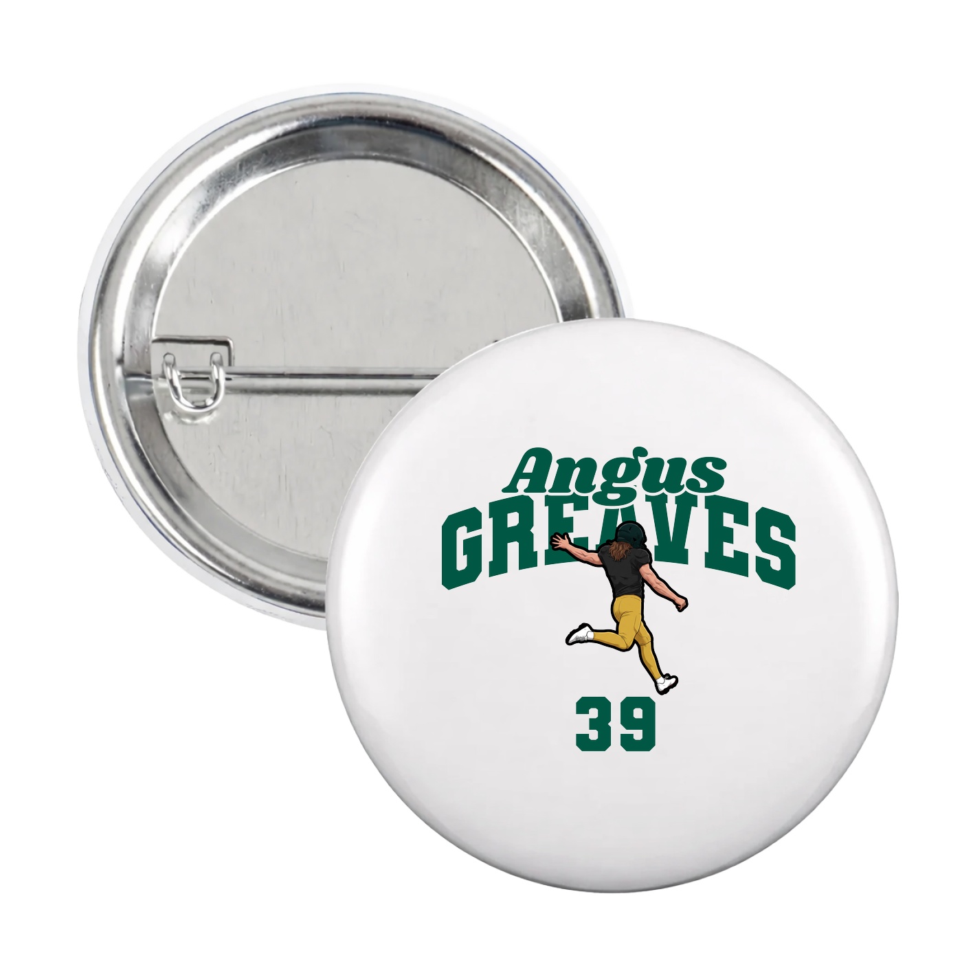 Game Day Button — Signature Arch in White