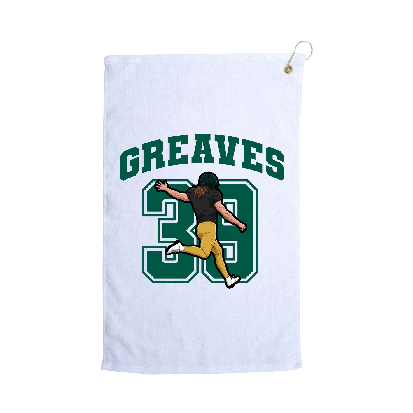 Golf Towel — Number in White