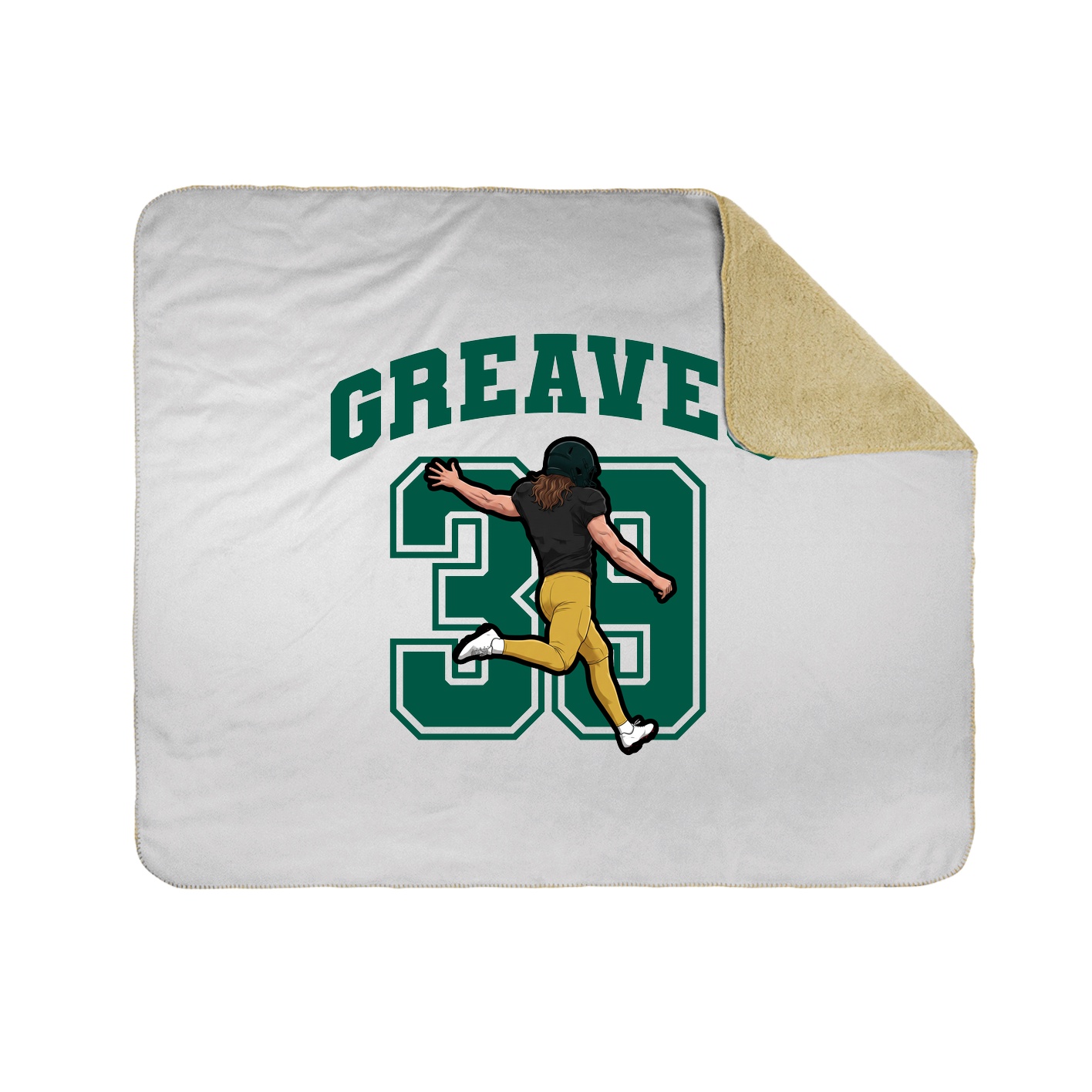 Throw Blanket — Number in White