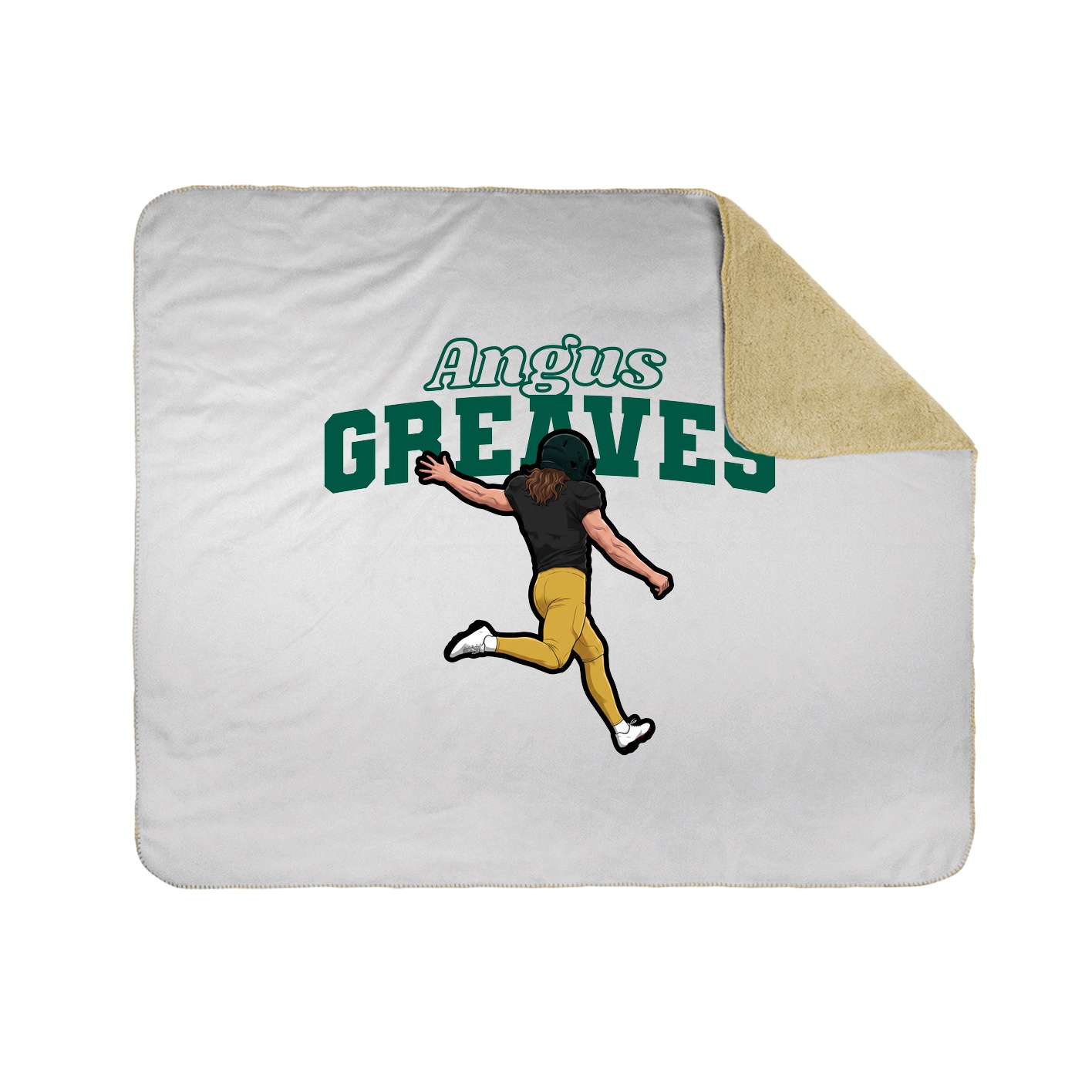 Throw Blanket — Name Arch in White